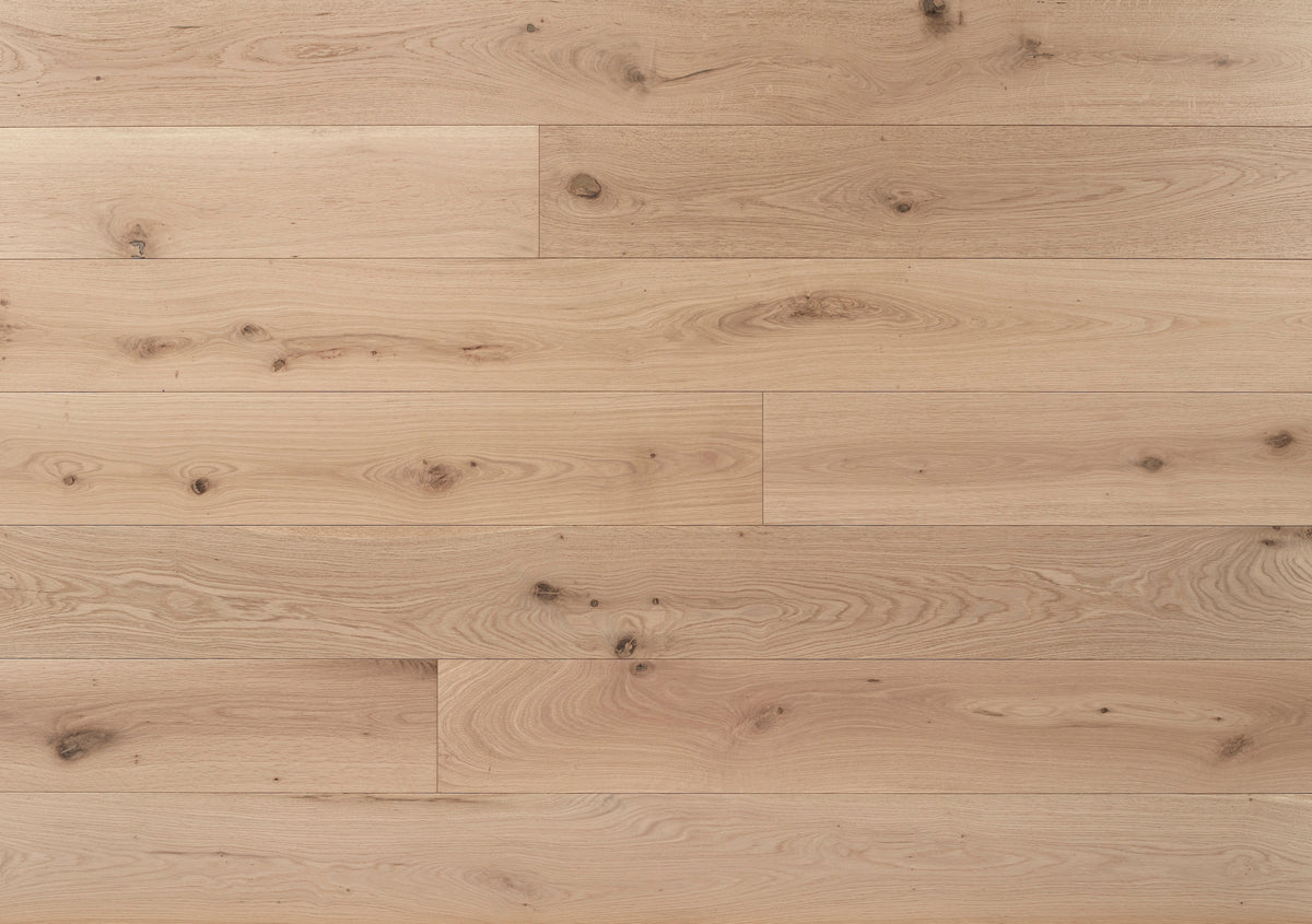 Shore Drift Oak plank — brushed and invisible-lacquered wide-format oak