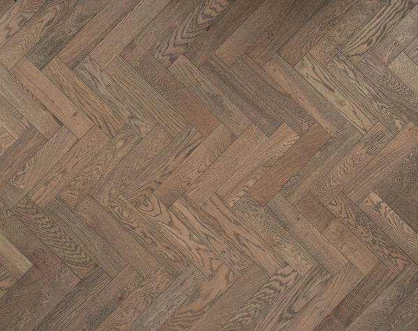 Frozen Umber Oak Herringbone