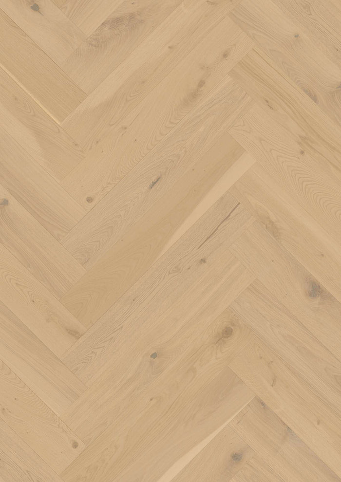 BOEN Herringbone T/G Oak Pale White Vivo, Live Matt