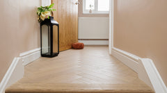Tundra Seashell Oak Herringbone installed