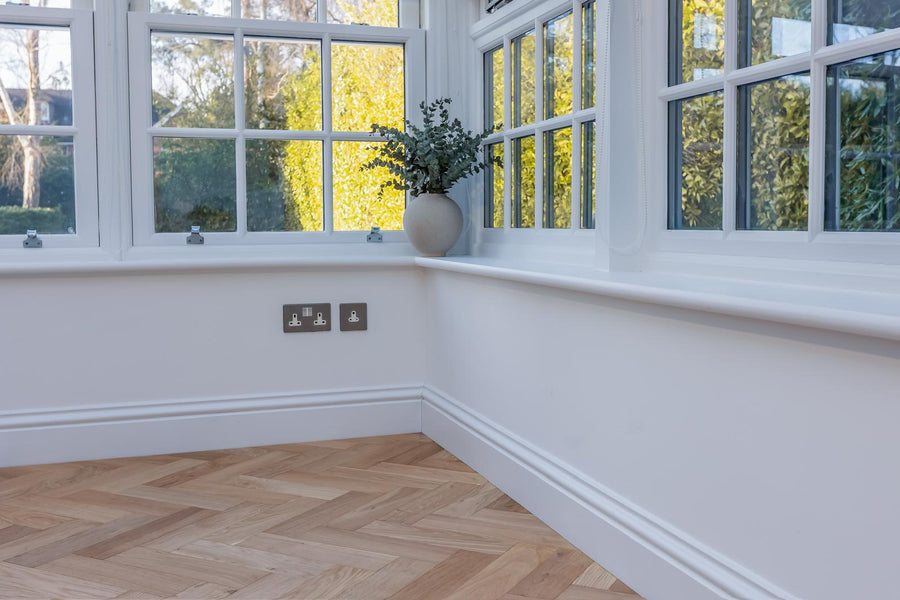 Aurora Oak Herringbone installed