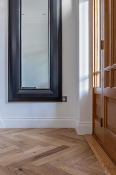 Amber Oak Herringbone installed