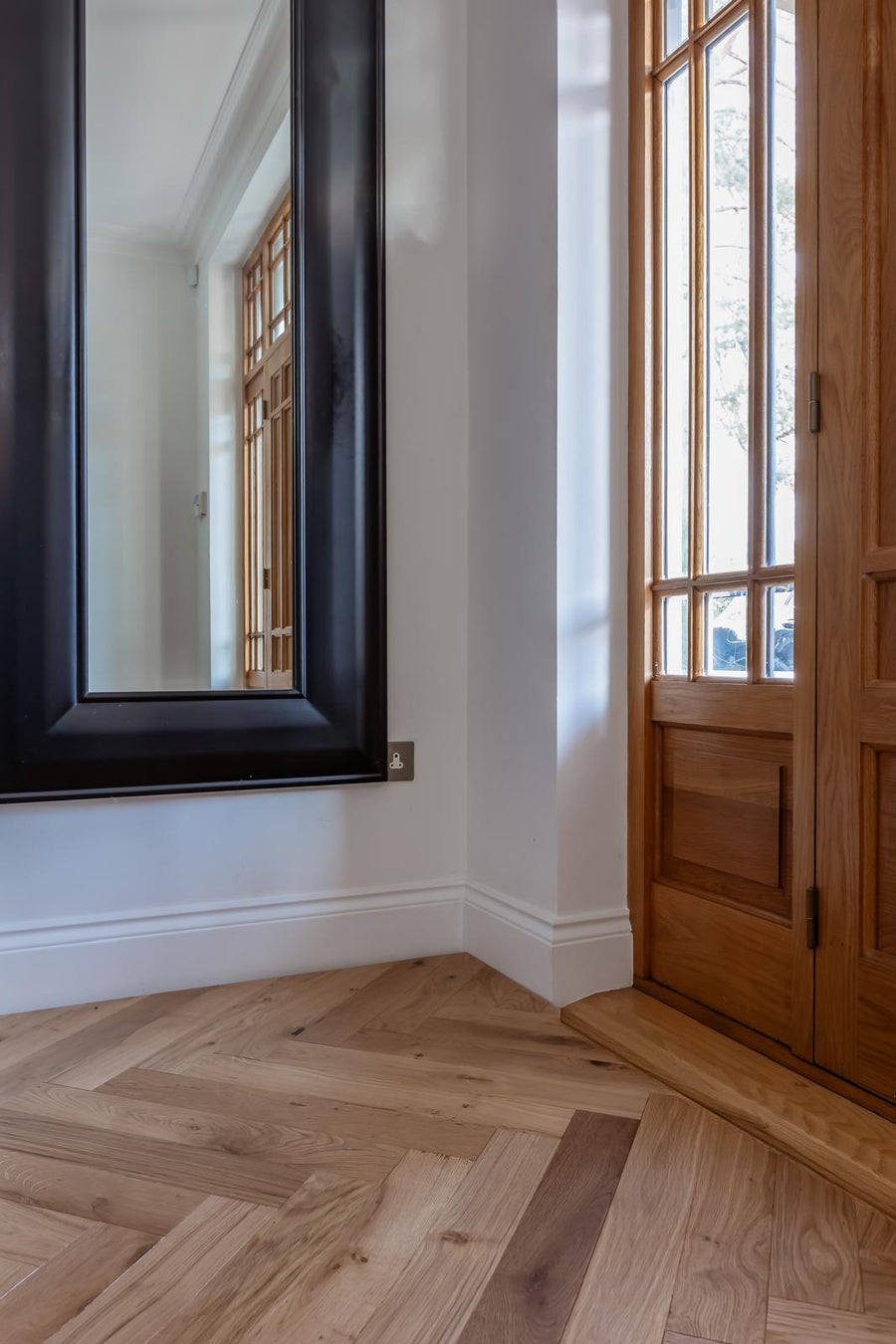 Amber Oak Herringbone installed