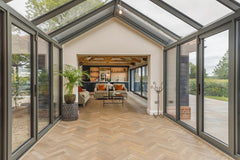 Frozen Umber Oak Herringbone installed