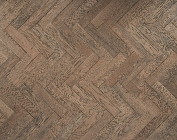 Frozen Umber Oak Herringbone