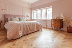 Natural Oak Herringbone installed