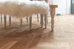 Brushed Matt Oak Herringbone installed
