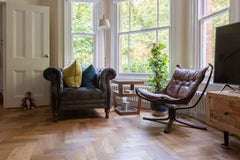 Smoked Oak Herringbone installed
