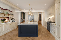 Smoked White Oak Herringbone installed