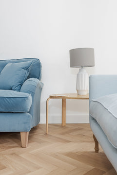 Shore Drift herringbone interior scene