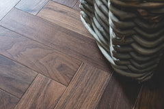 American Black Walnut Herringbone installed