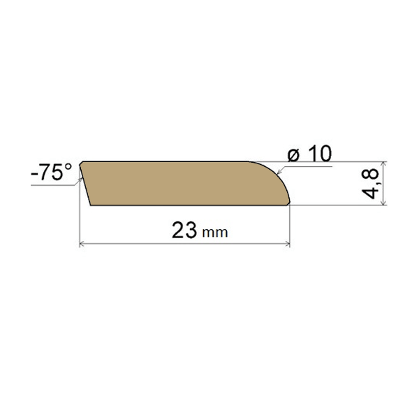 Flat Strip Narrow 23x5mm (Oak)