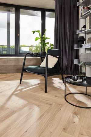 BOEN Herringbone Click Oak Transparent Animoso, Live Pure, A-plank
