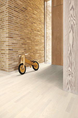 BOEN 3-Strip 14 mm Ash White Andante, Live Pure