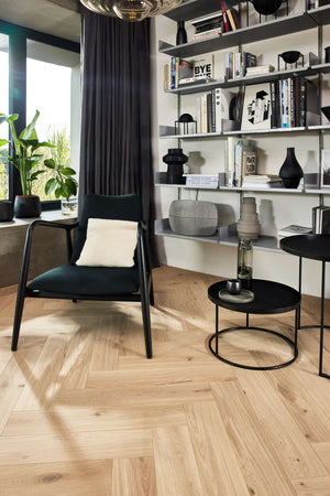 BOEN Herringbone Click Oak Transparent Animoso, Live Pure, A-plank