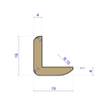 L-Bead A 19x19mm (Oak)