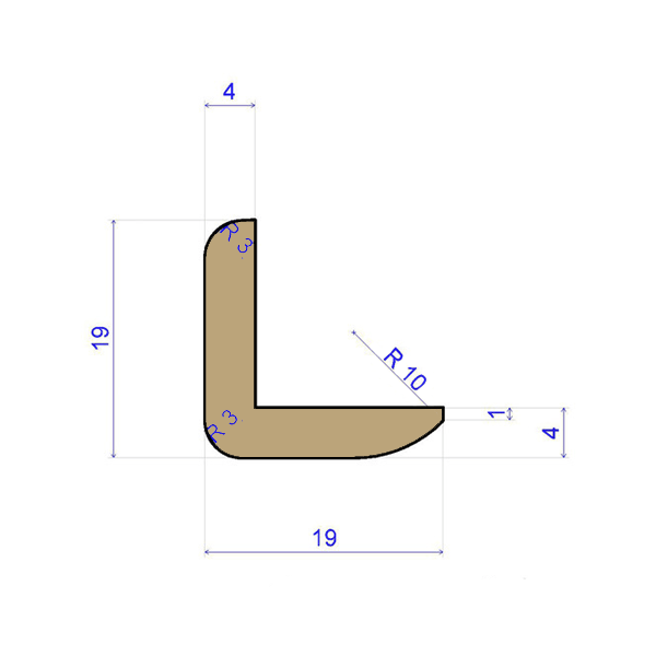 L-Bead A 19x19mm (Oak)
