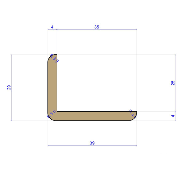 L-Bead D 39x29mm (Oak)