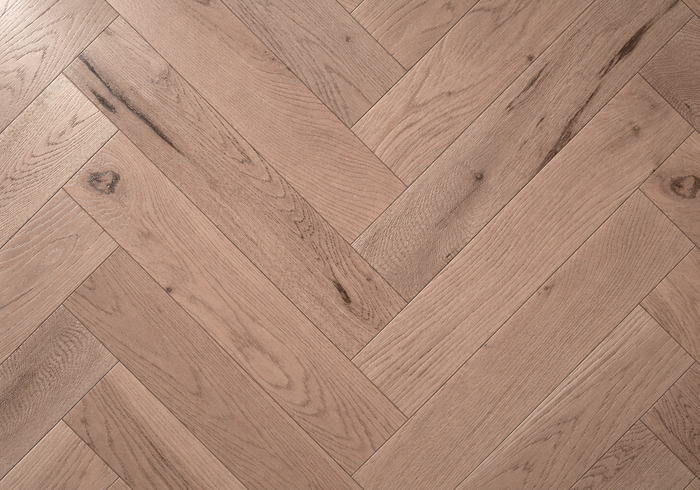 Pioneer Oak Herringbone · #138 Soft Carbon · Character · render