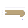 T&G Nosing 82x27mm - for 20mm Staki Floors